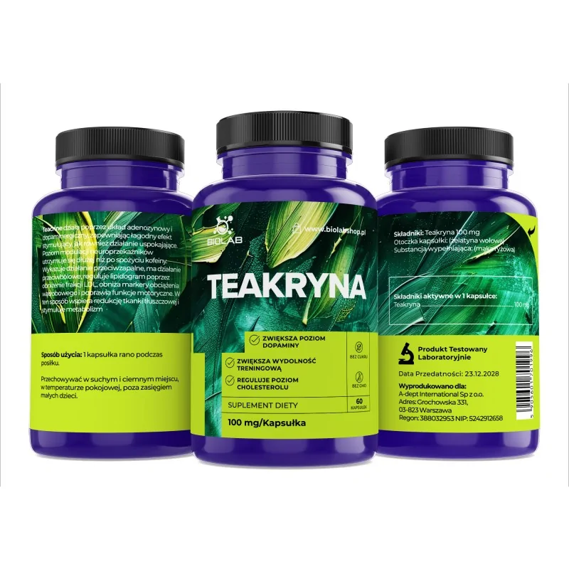 teacrine 100mg 60 caps